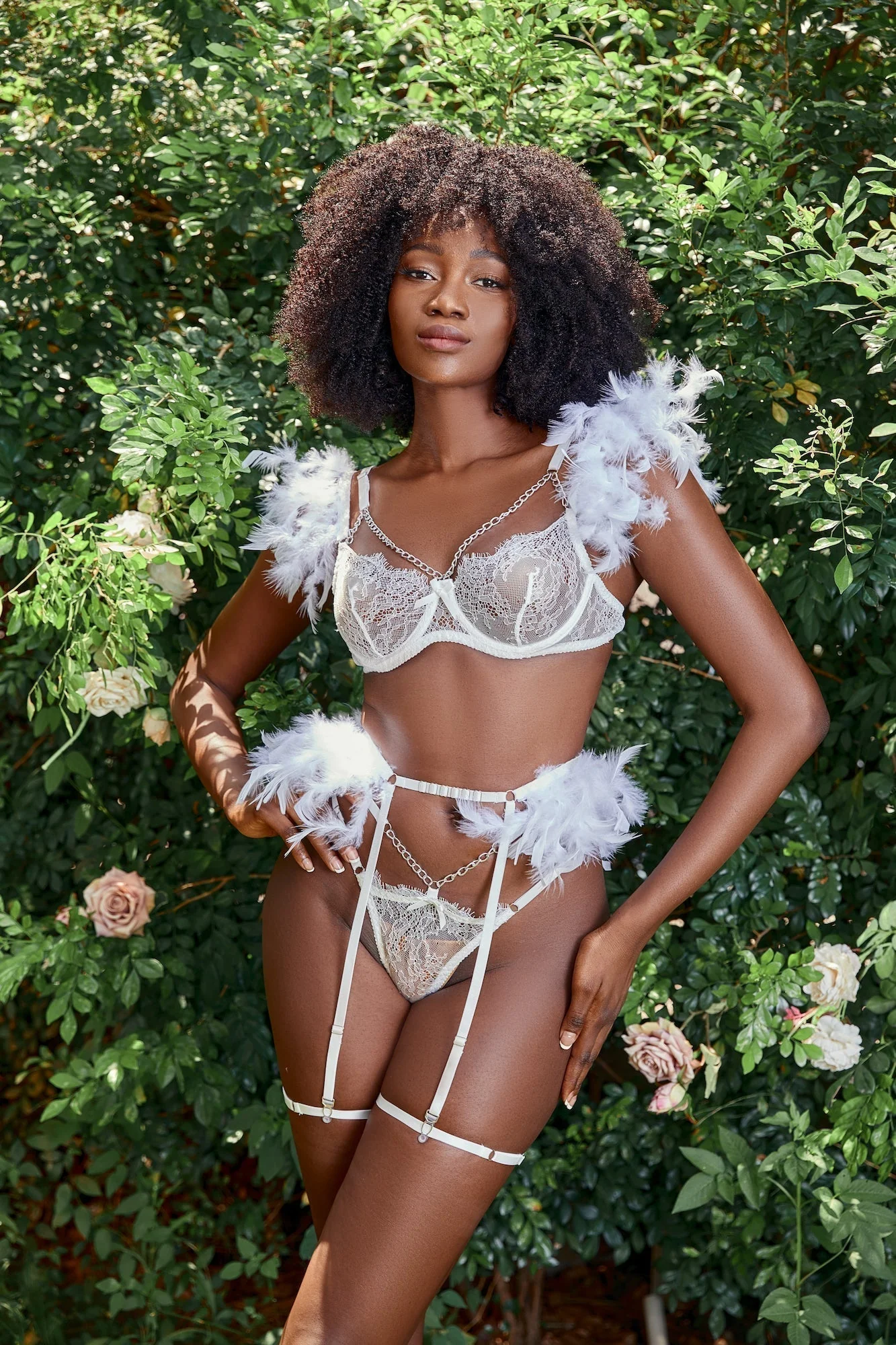Ethereal Feather Lingerie Set - Image 5