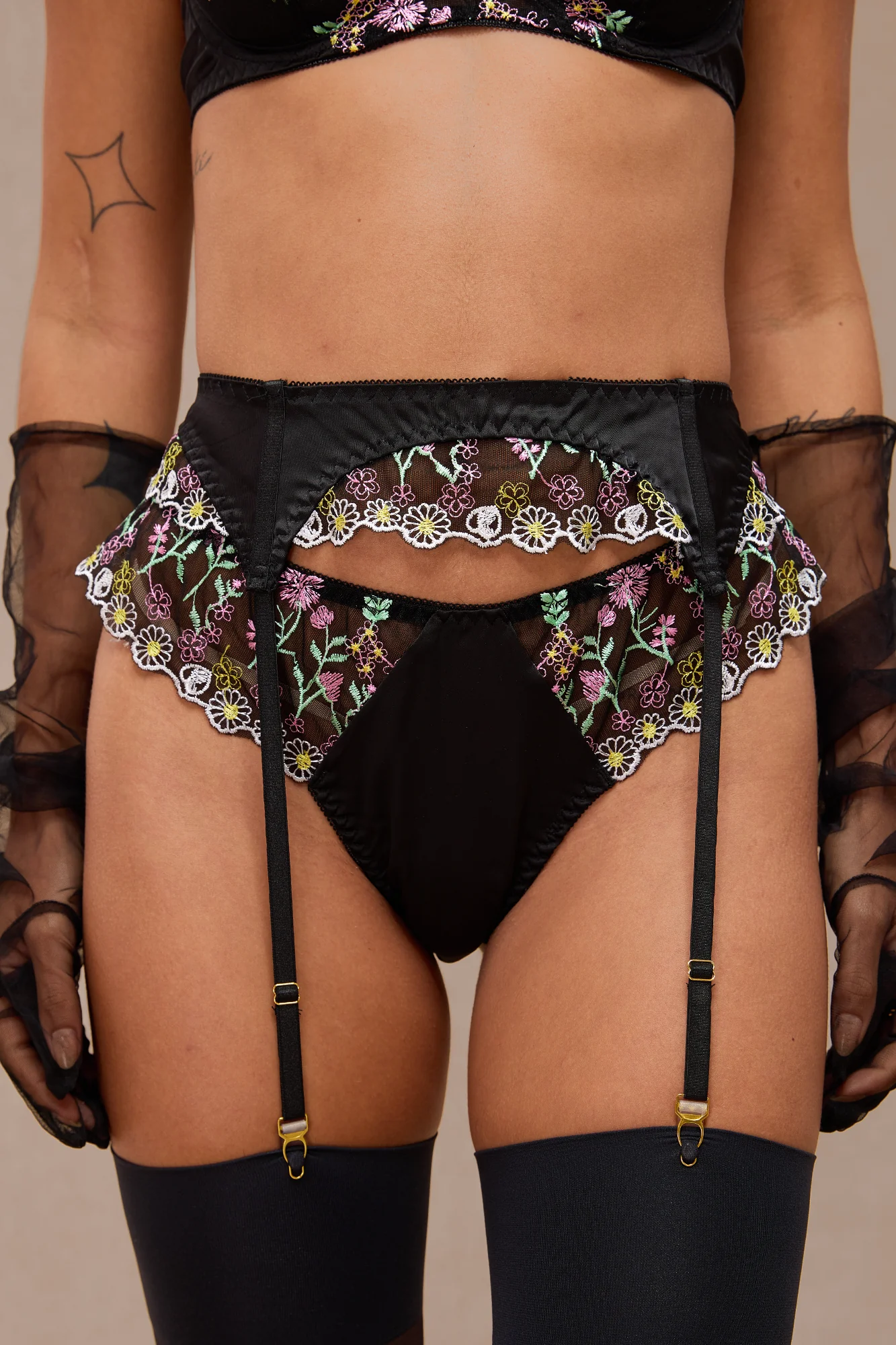 Midnight Bouquet Floral Lingerie - Image 2