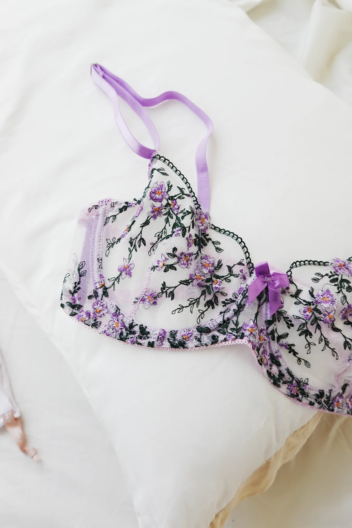Purple Flower Underwear Set - Image 2