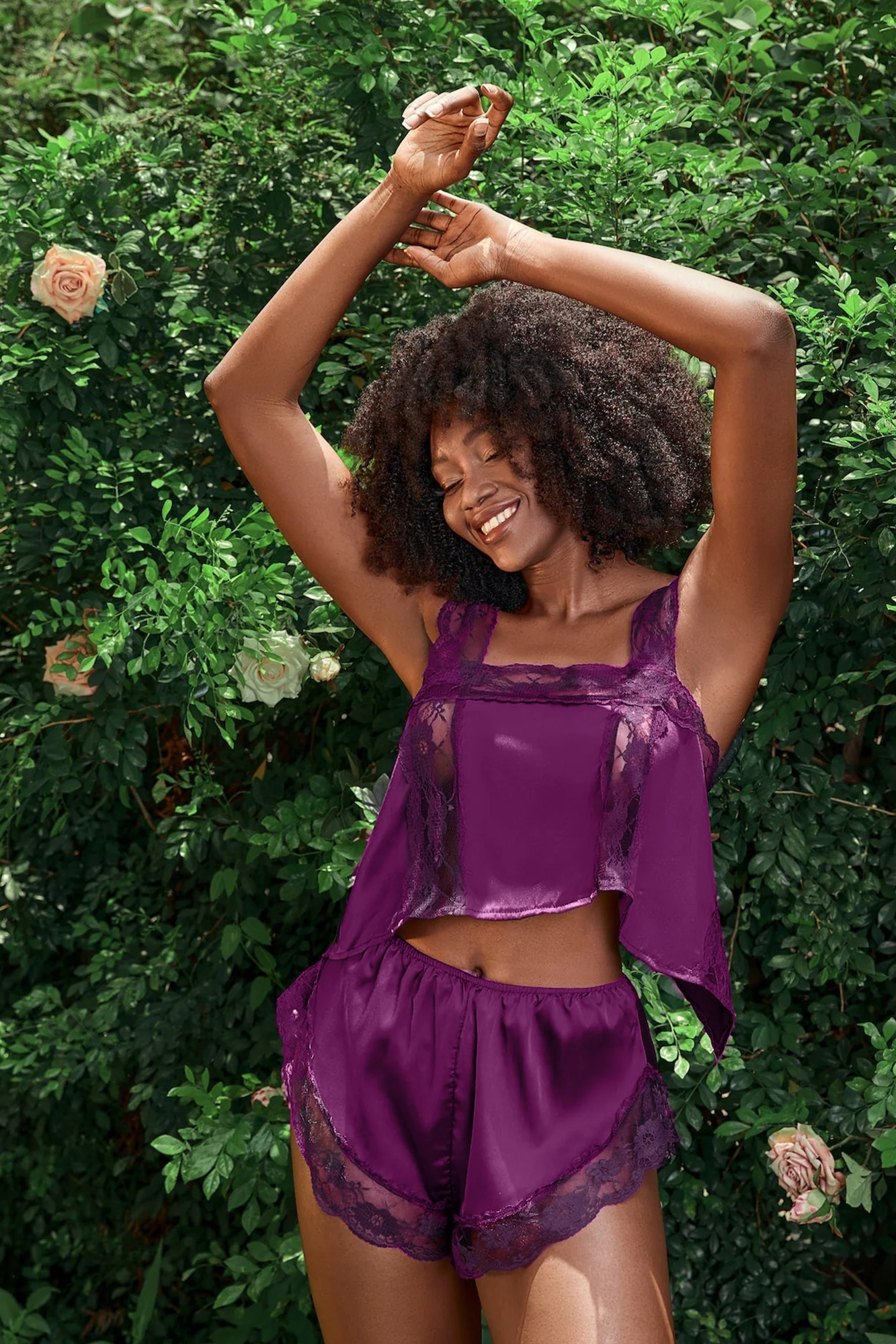 Purple Lace Cami Set - Image 3