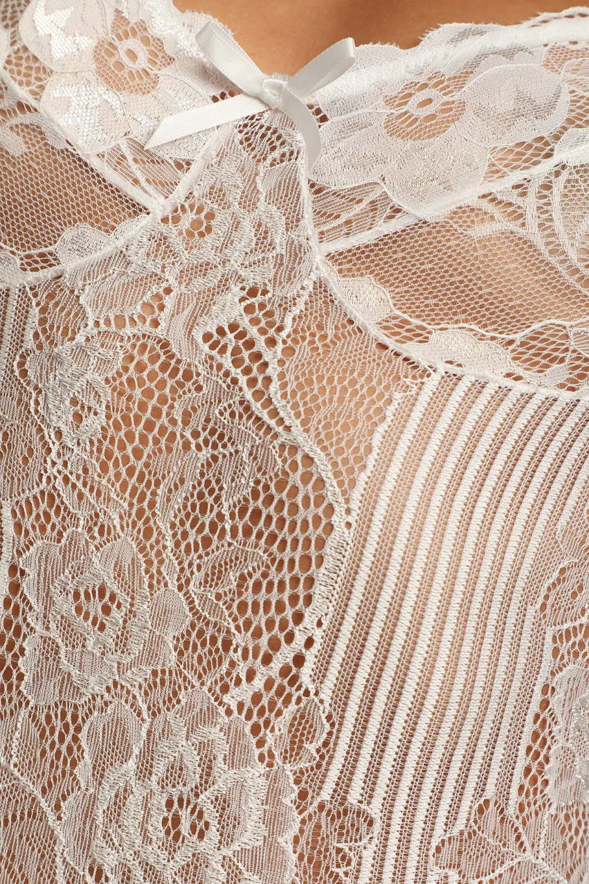 White Teddy Lingerie Set - Image 3